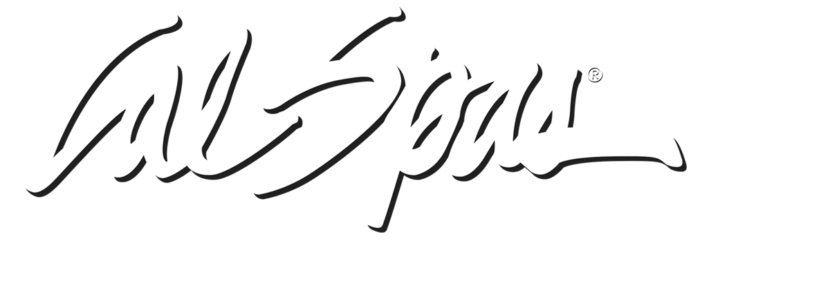 Calspas White logo hot tubs spas for sale Saskatoon